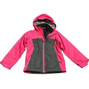 The North Face Pink and Gray Kids Ski Jacket size 5T